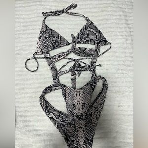 Snake skin bathing suit
